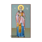 St Modestos Greek Orthodox Wood Icon with Blue Background