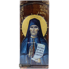 St Nicephorus the Lepper Christian Gold Print Icon on Carved Wood
