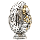 Saint Nicholas - Saint Spyridon Pure Silver and 24k Gold Plated Egg