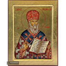 Saint Nicholas of Japan Handwritten Icon with Gold Leaves