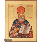 Saint Nicholas of Japan Handwritten Icon with Gold Leaves