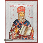 Exclusive St Nicholas of Japan Icon with Pure Silver Leaves