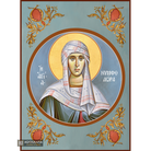 St Nimfodora Christian Byzantine Icon with Blue Background