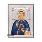 Exclusive St Olga of Alaska Icon with Pure Silver Leaves
