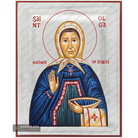 Exclusive St Olga of Alaska Icon with Pure Silver Leaves