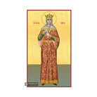 22k Saint Olga Christian Orthodox Icon with Gold Leaf Background
