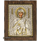 Saint Parasceva Pure Silver and 24k Gold Plated Christian Icon