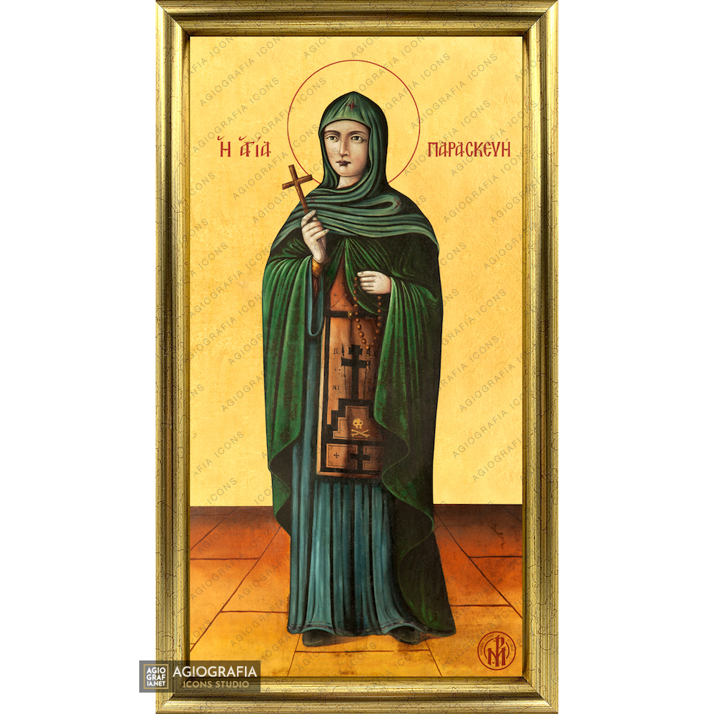 22k St Paraskeva - Exclusive Framed Gold Leaf Orthodox Icon