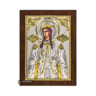 Saint Photini Christian Orthodox Silver Plated Icon on Wood