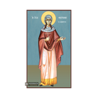 St Photini the Samaritan Woman Greek Icon Wood Blue Background