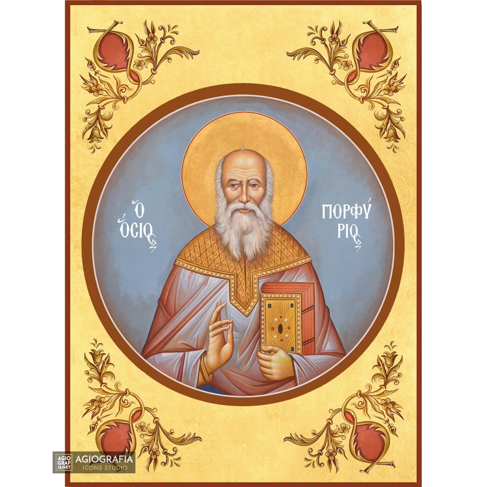 22k Saint Kosmas the Poet Premium Gold Leaf Orthodox Icon