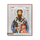 Exclusive St Sava of Serbia Icon with Pure Silver Leaves