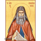 22k St Silouan Athonite - Gold Leaf Background Christian Orthodox Icon