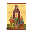 22k St Sophia & daughters - Exclusive Mt Athos Gold Leaf Greek Icon
