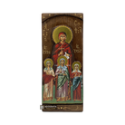 St Sophia and daughters Christian Gold Print Icon on Carved Wood