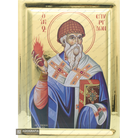 St Spiridon Gold Leaf with Gilding Effect Greek Orthodox Icon