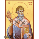 22k Saint Spiridon Premium Gold Leaf Christian Orthodox Icon