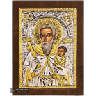Saint Stylianos Christian Orthodox Silver Plated Icon