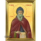 22k St Symeon New Theologian Framed Orthodox Icon with Gold Leaf