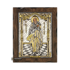 Saint Symeon the God-receiver Pure Silver and 24k Gold Plated Icon