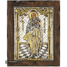 Saint Symeon the God-receiver Pure Silver and 24k Gold Plated Icon