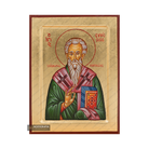 Saint Synesius Handwritten Orthodox Icon with Gold Leaves