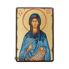 St Tatiana Handwritten Christian Icon on Carved Wood Gold Leaf