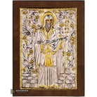 Saint Theodosius the New Christian Orthodox Silver Plated Icon