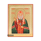 Saint Tikhon Handwritten Orthodox Icon with Matte Gold Leaves