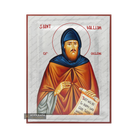 Exclusive St William of Gellone Icon with Pure Silver Leaves