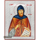 Exclusive St William of Gellone Icon with Pure Silver Leaves