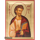 St Apostle Luke Greek Orthodox Wood Icon with Gold Leaf