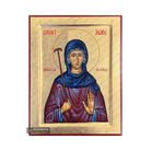 Saint Aure Handwritten Orthodox Icon with Gold Leaves