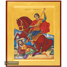24k Saint Demetrius Handwritten Gold Leaves Orthodox Icon