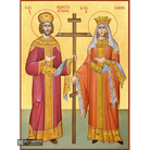 22k Sts Constantine & Helen - Gold Leaf Christian Orthodox Icon