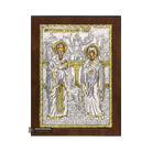 Saints Cyprian & Justina of Nicomedea Orthodox Silver Plated Icon