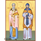 22k Saints Cyrill & Methodius Premium Gold Leaf Orthodox Icon