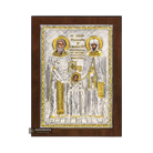 Saints Raphael Nicholas Irene Christian Orthodox Silver Plated Icon