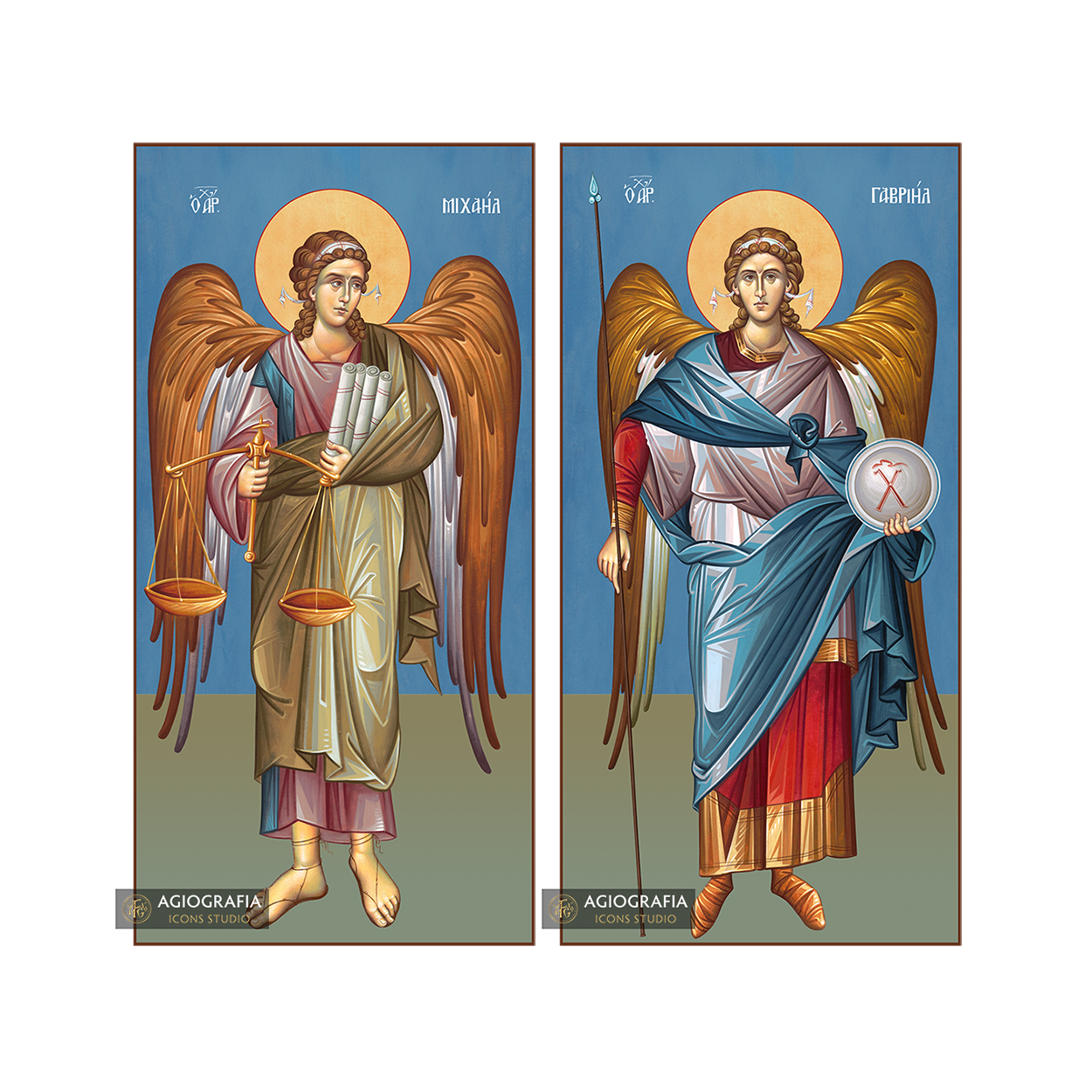 Archangels Michael & Gabriel (2 Icons set)