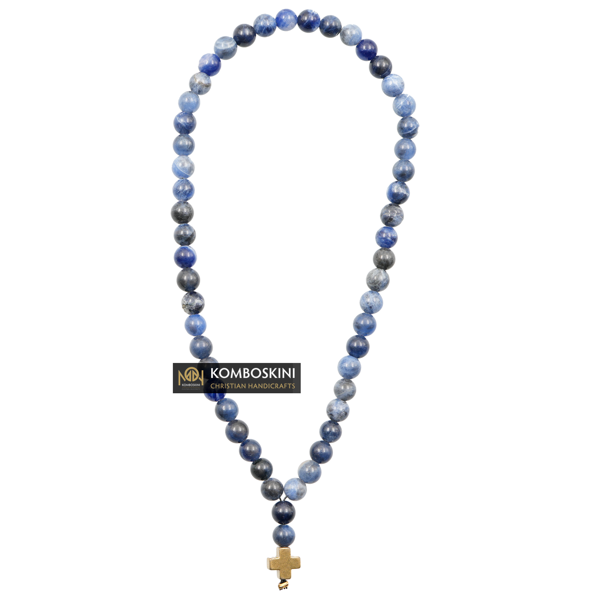 Corde à prière en sodalite (pierres semi-précieuses) à 33 nœuds