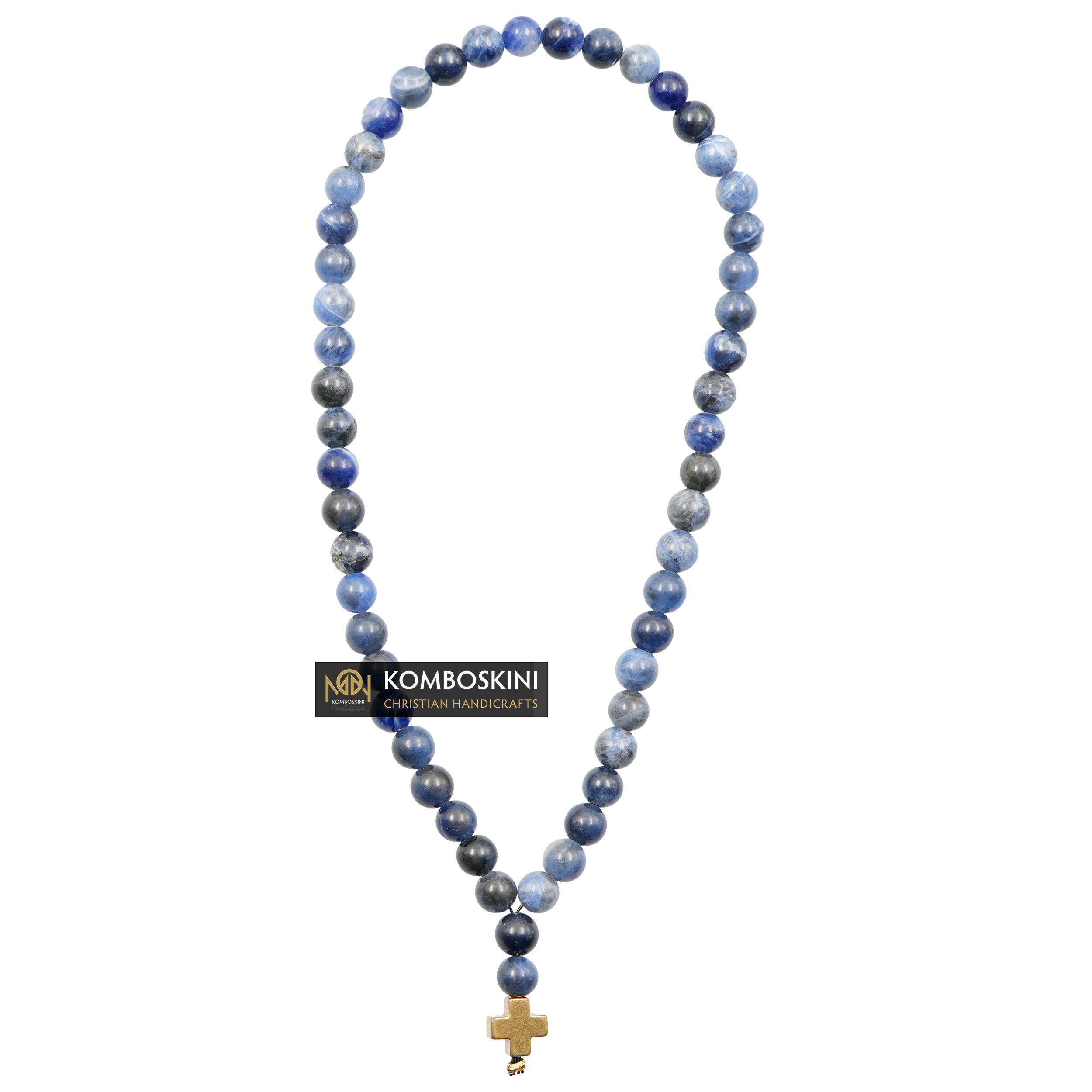 Prayer Rope of Sodalite Semi-Precious Stones with 33 knots