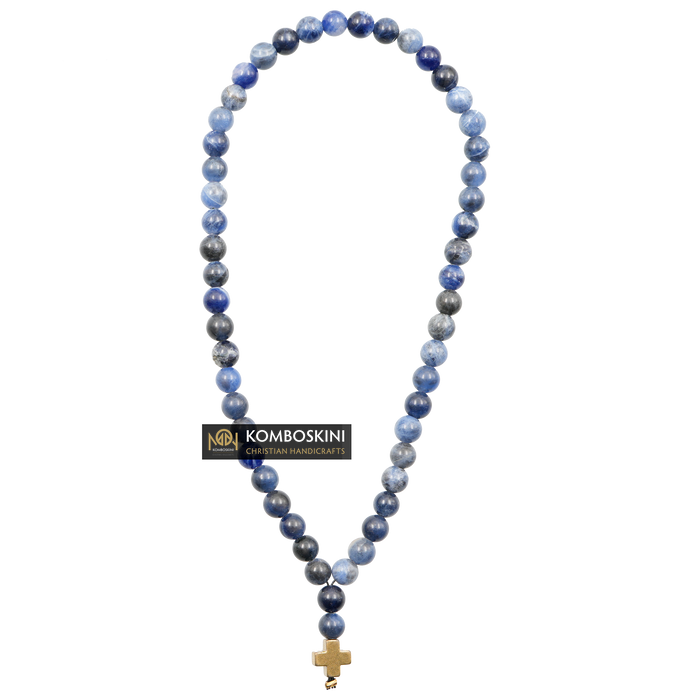 Prayer Rope of Sodalite Semi-Precious Stones with 33 knots