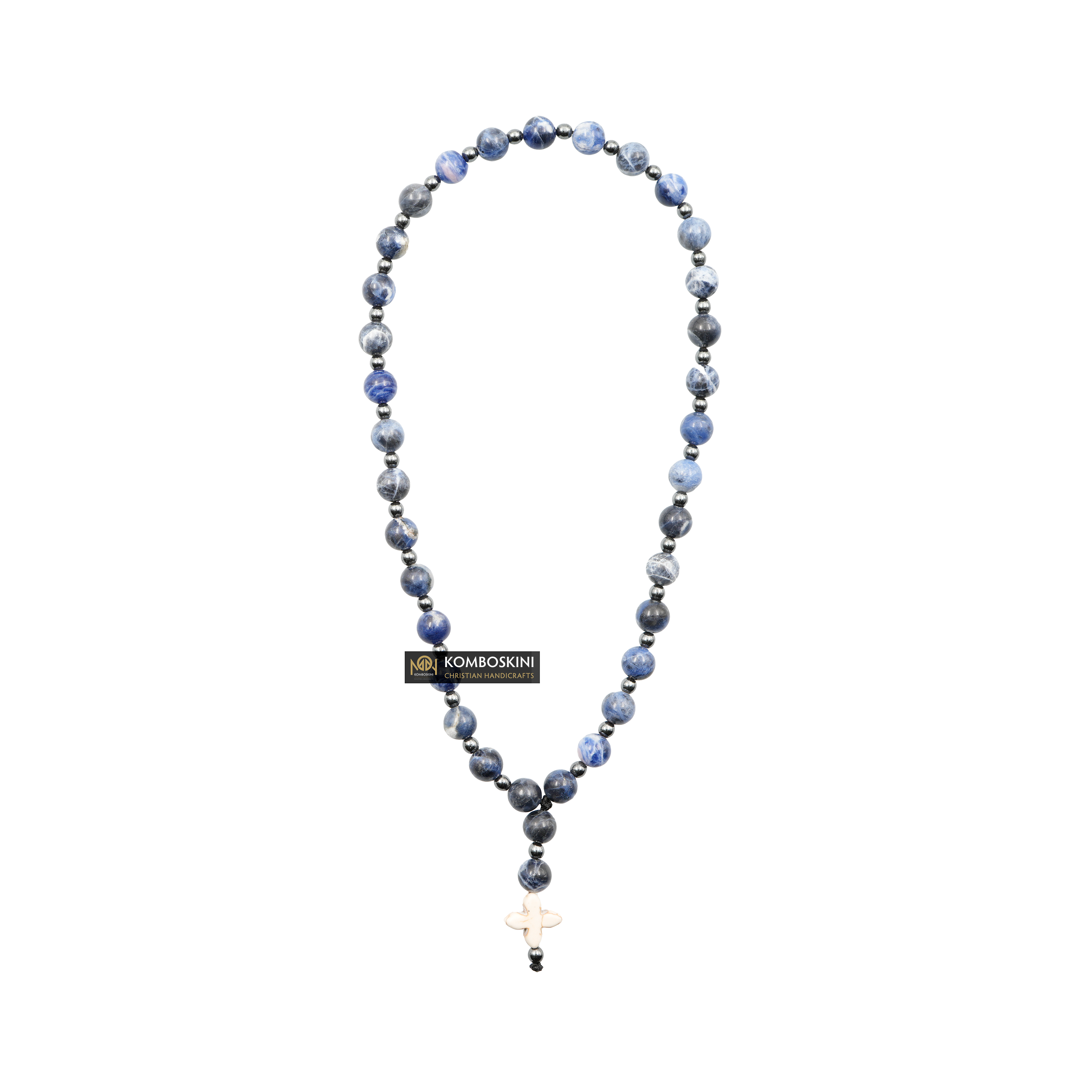 Prayer Rope of Sodalite Semi-Precious Stones with 50 knots