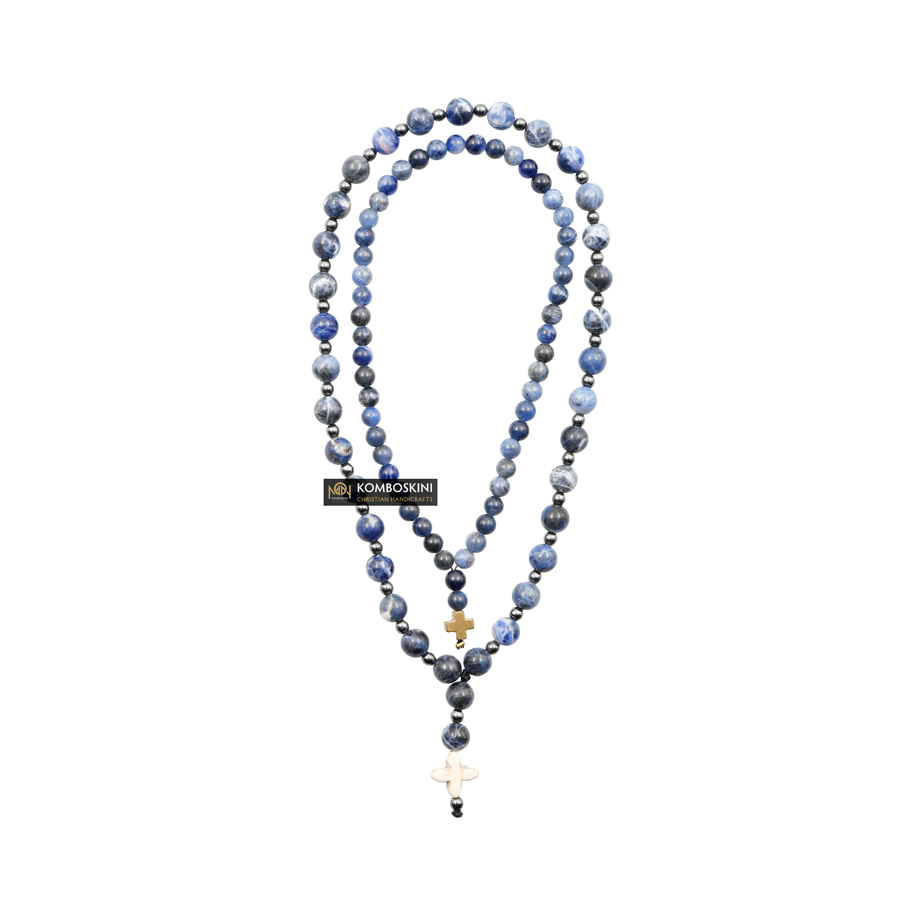 Prayer Ropes Set of Sodalite Semi-Precious Stones with 33 and 50 knots