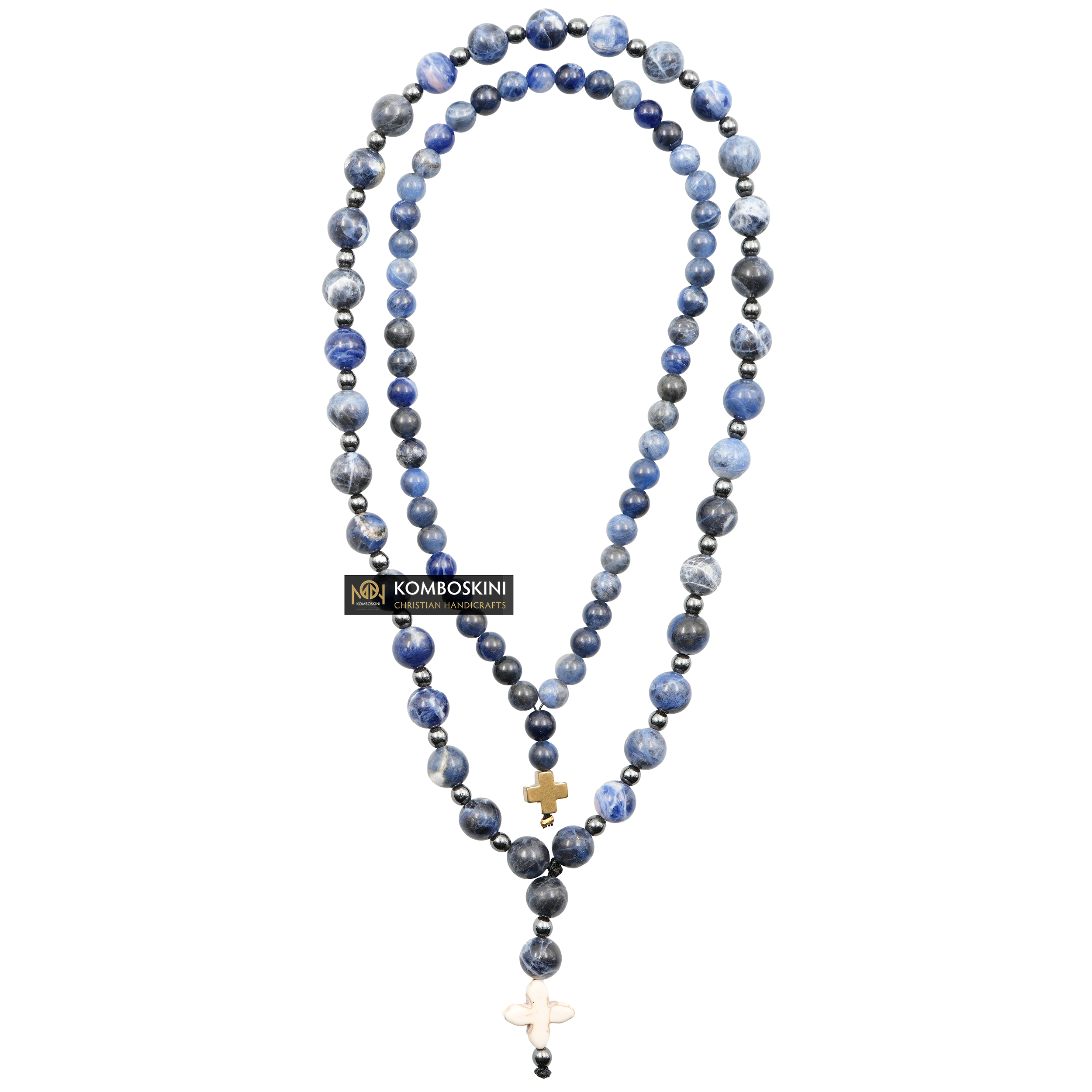 Prayer Ropes Set of Sodalite Semi-Precious Stones with 33 and 50 knots