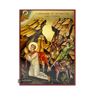 Stoning of Saint Stephen Gold Print Icon with Aged Gold Foil