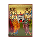 The 12 Holy Apostles Gold Print Greek Icon with Aged Gold Foil