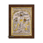 Crucifixion of The Lord Christian Orthodox Silver Plated Icon