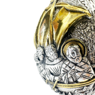 Saint Nicholas - Miracle at the sea Pure Silver and 24k Plated Egg
