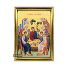 22k Holy Trinity & hospitality of Abraham Framed Icon with Gold Leaf